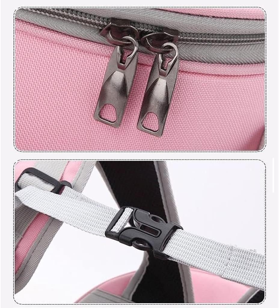 Portable Travel Bird Cage for Small Birds, Lightweight Breathable Carrier with Handle & Double-Zipper Design