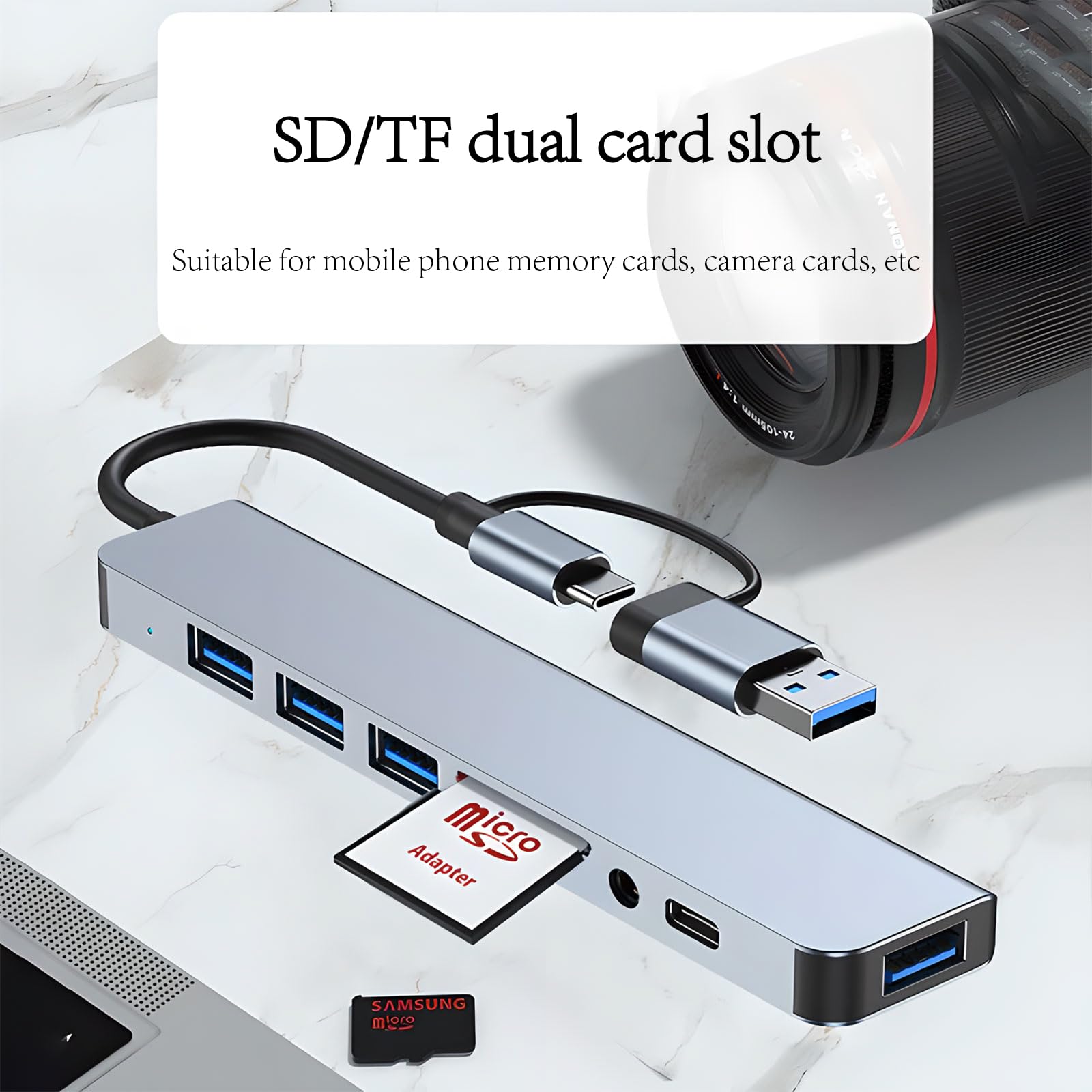 UGREEN 4-Port USB 3.0 Hub USB Verteiler 5Gbps USB Ehrfachstecker USB Splitter Für AcBook, Iac