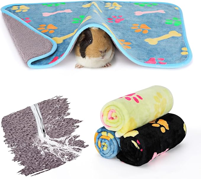 Rypet 3 Pack Waterproof Guinea Pig Blanket Small Animal