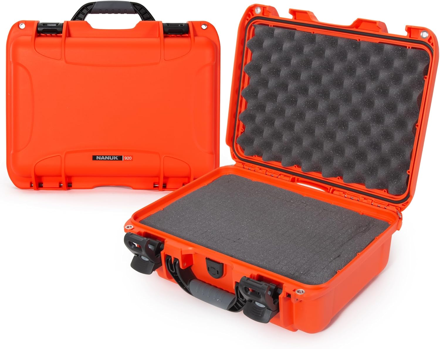 NANUK 920 Hard Case – Waterproof Travel Hard Case with Customizable Cubed Foam, 16.7” x 13.4” x 6.8”, Dustproof & Impact-Resistant, Airline Carry-On Approved – Orange
