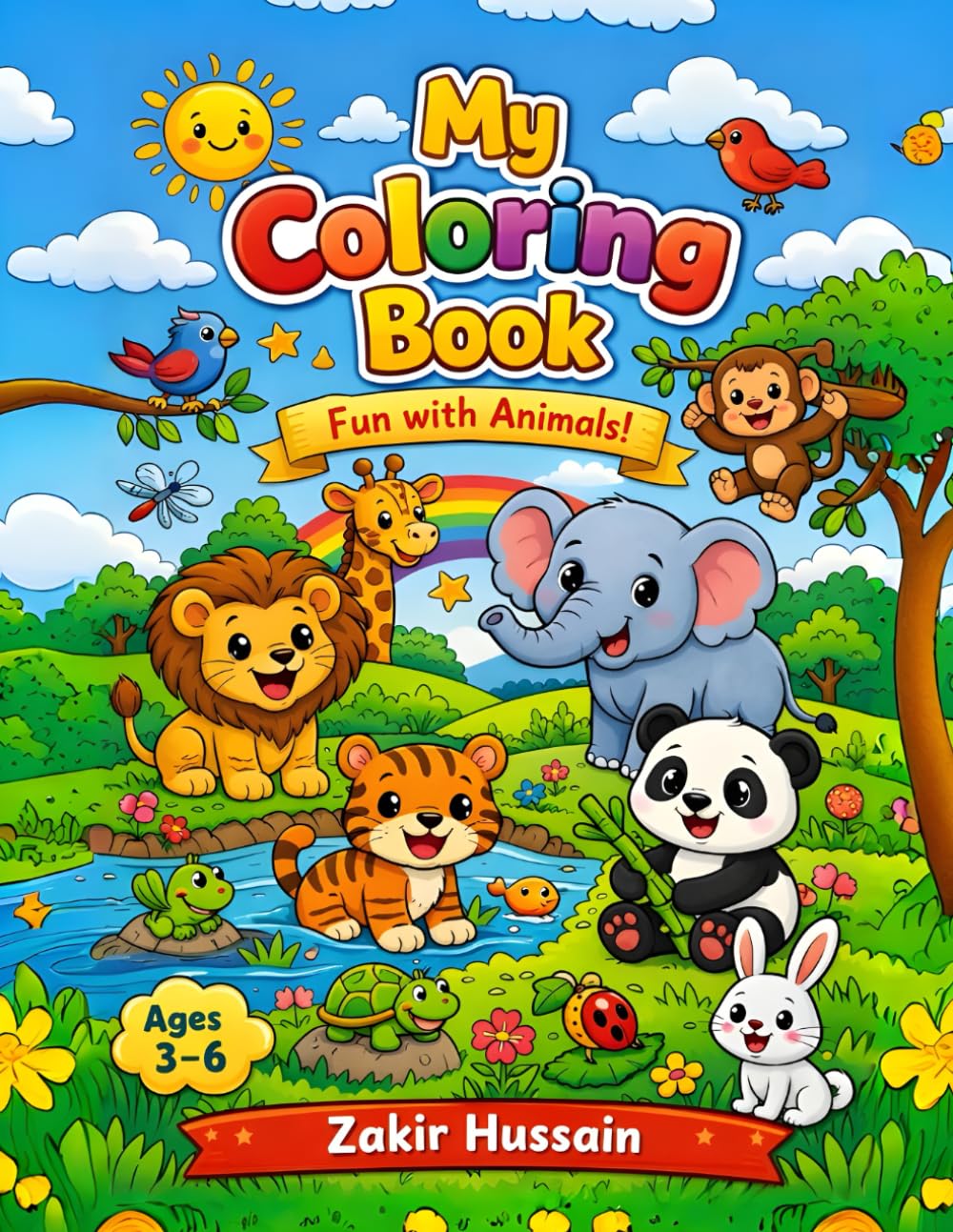 Animals Coloring Book: Fun and Easy Animal & Gadget Coloring Pages for Toddlers and Preschool Kids