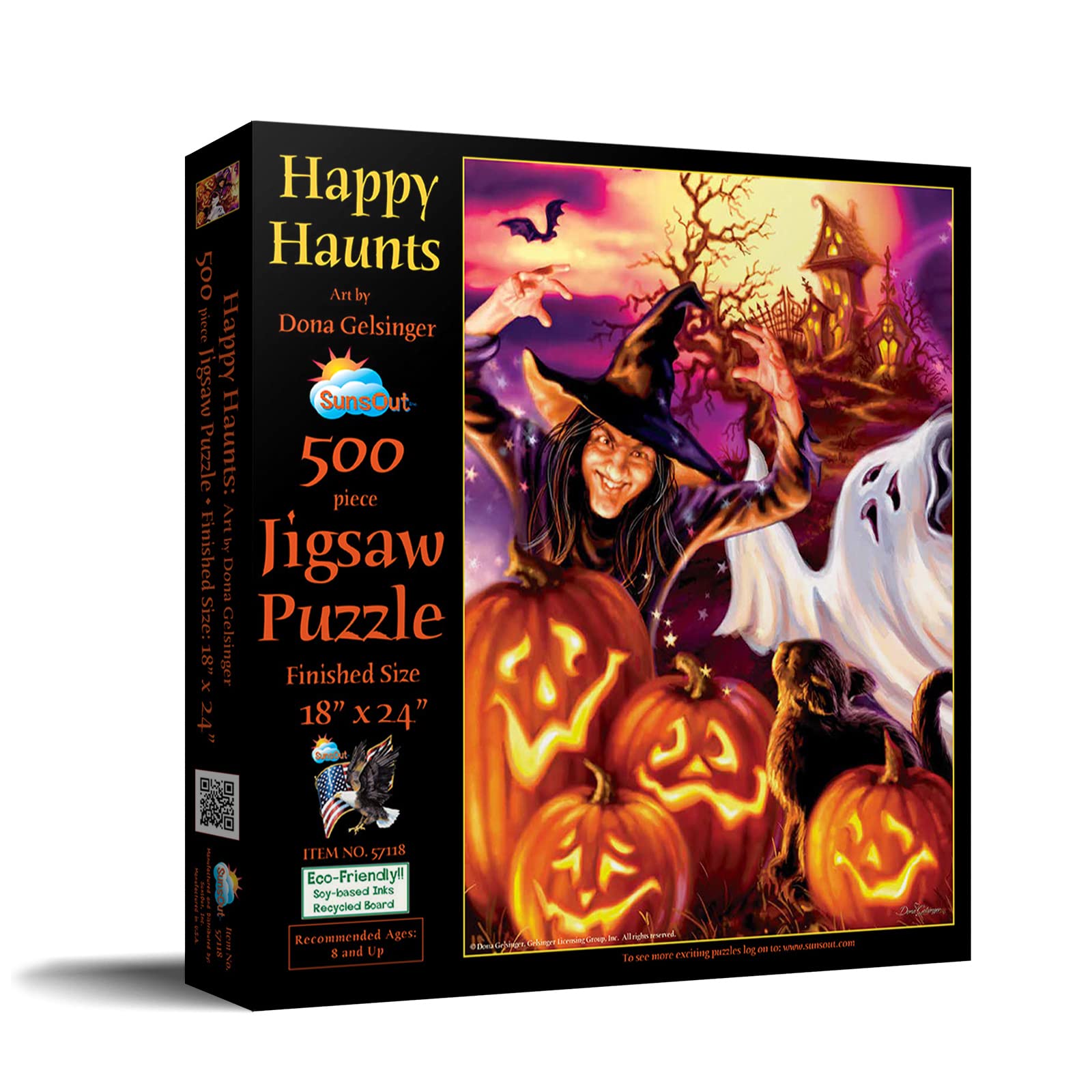 Amazon.com: SUNSOUT INC - Happy Haunts - 500 pc Jigsaw Puzzle by