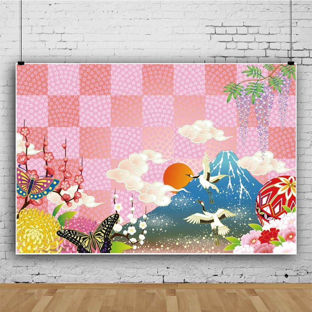 背景布【お正月G】サンプル　ペット撮影用フォトブース　和柄　富士山　初日の出 背景布【お正月G】サンプル ペット撮影用フォトブース 和柄
