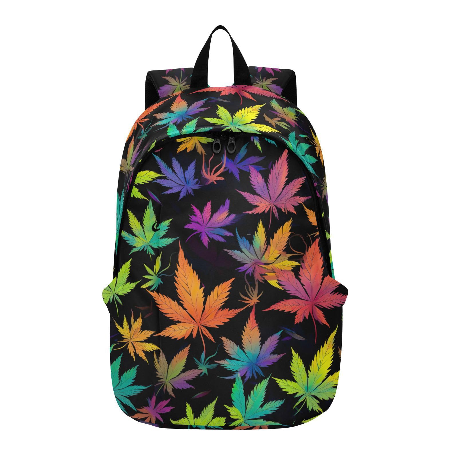 MCHIVER Travel Backpack Fall Color Leaves Casual Daypack Backpacks Lightweight Carry on Bag Water Resistant Hiking Backpack for Men Women