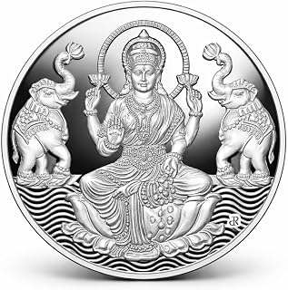 PRD CARATCAFE Pure Silver Laxmi Coin 999 Purity Coin 10 Grams Lakshmi Coins For Pooja 32 mm Size, Hallmark Certified In Gi... Price In India