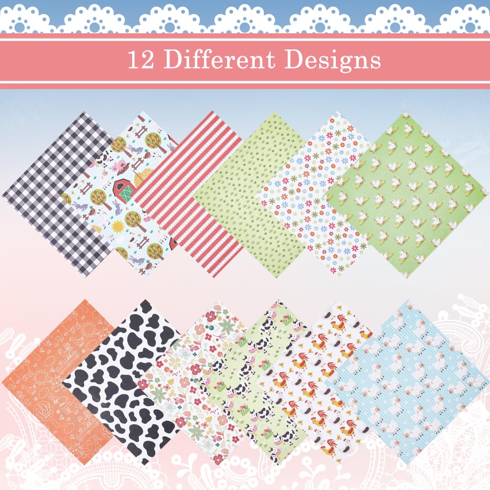 1Set 24 Sheet 12 Styles Patterned Paper Pad 15.2x15.2cm...