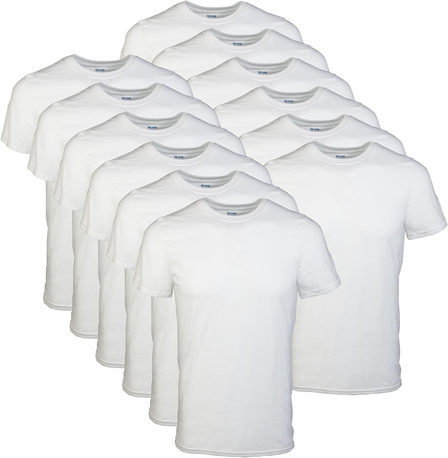 Gildan Men's White Crew T-Shirt Multipack