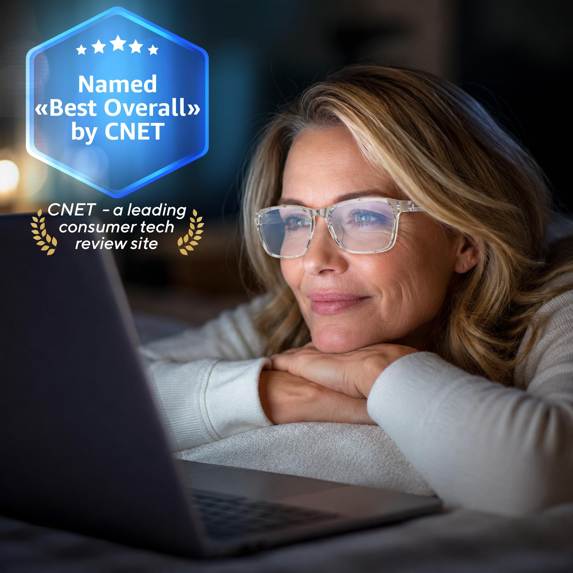 Elegantes lentes de bloqueo de computadora de luz azul para hombres y mujeres, alivian la fatiga ocular digital, los ojos secos, los dolores de cabeza y la visión borrosa, bloquean instantáneamente el