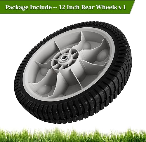 Miniatura 6 de 734-04019 - Rueda trasera de 12 pulgadas para MTD, 734-04127 S-Wave para la mayoría de cortacéspedes Troy Bilt Walk-Behind, 1 paquete