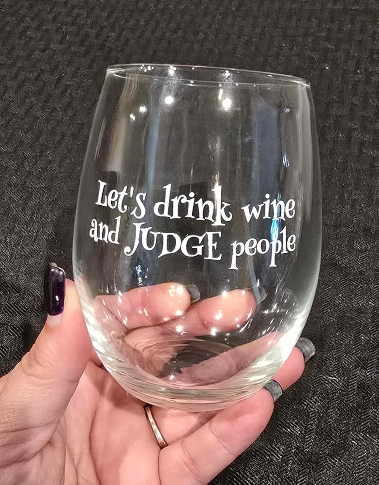 "Age Gets Better With Wine" 15oz Stemless Wine Glass