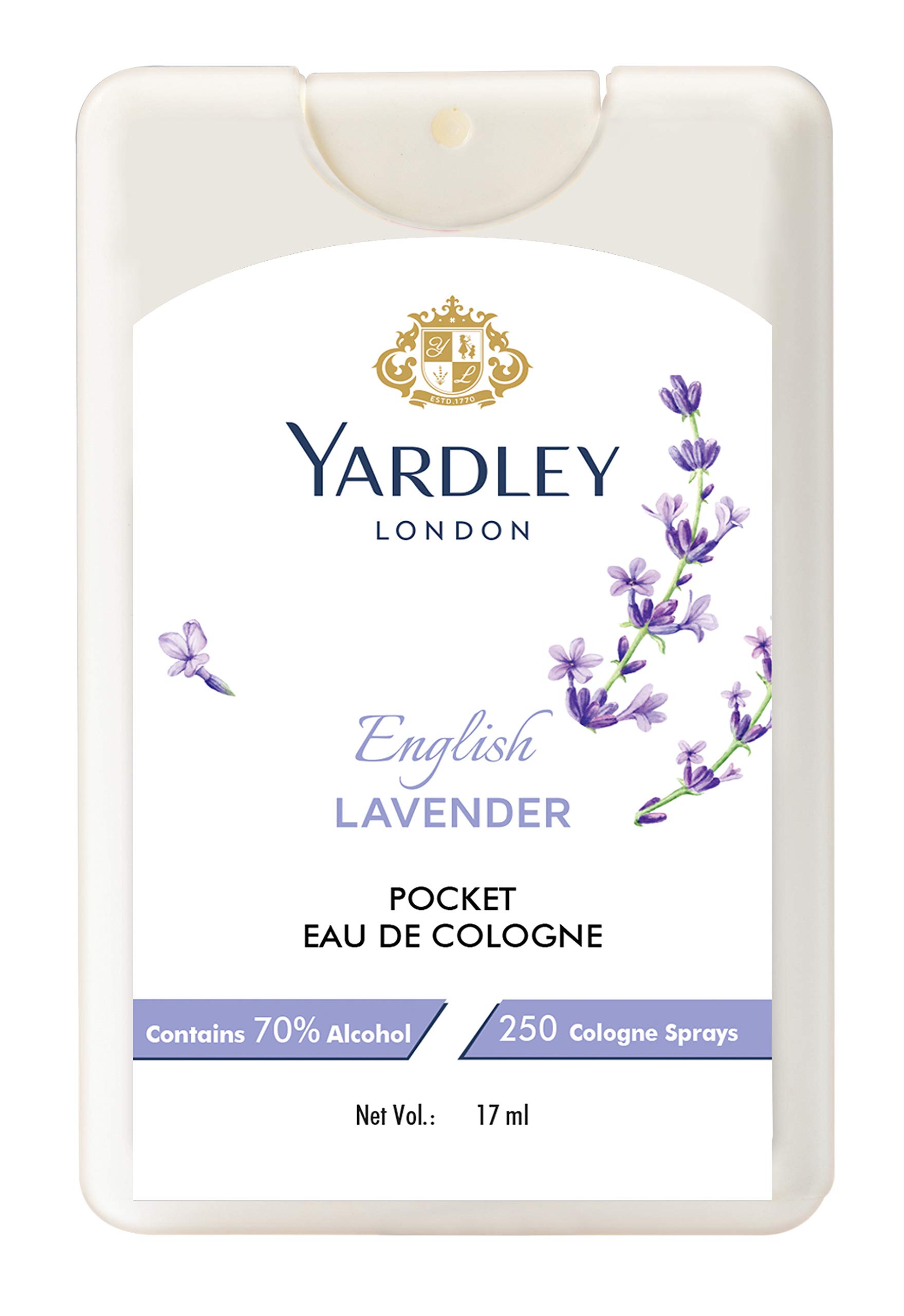 Yardley English LAvender Pocket Colegene spray 17ml (pack of 6)-image-9
