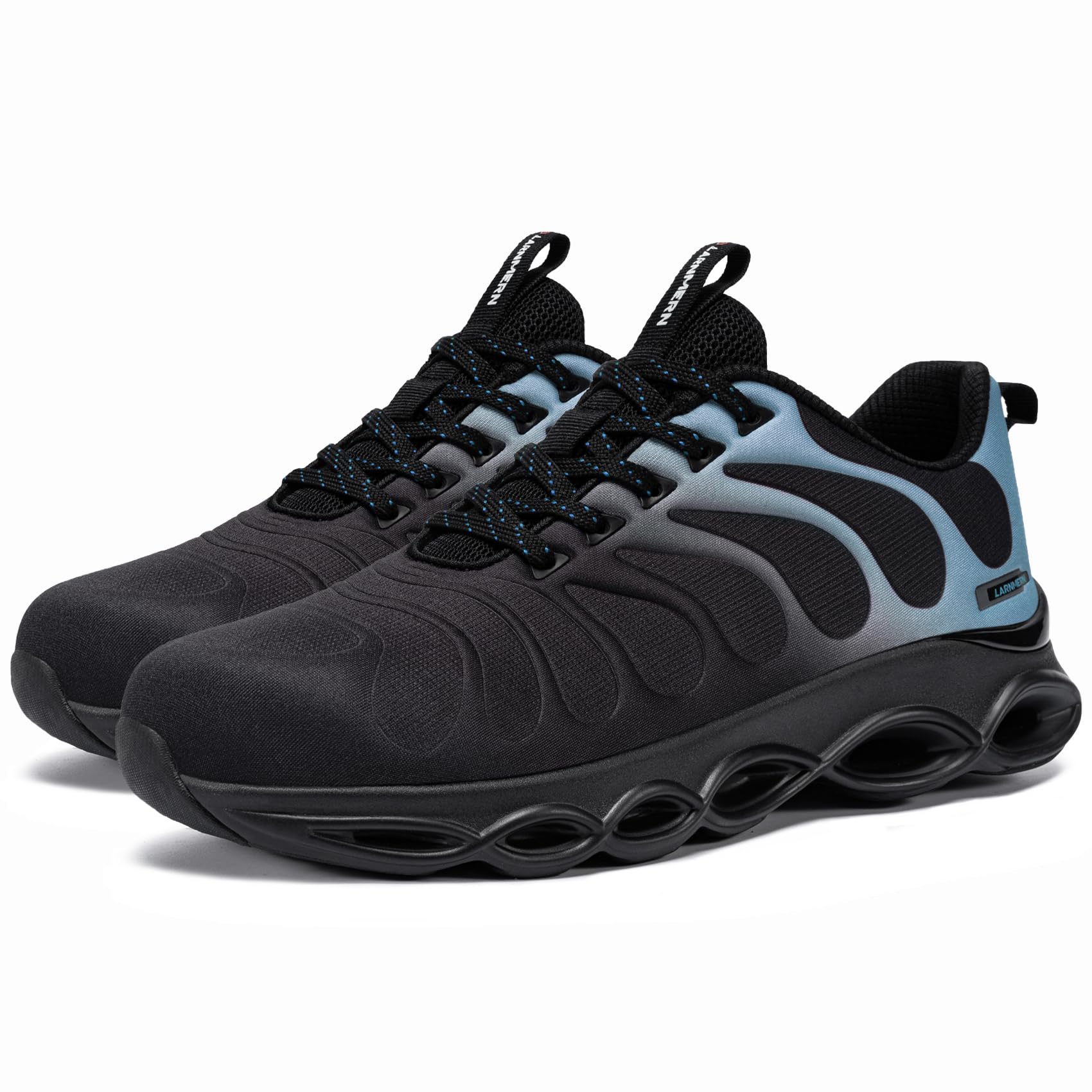 LARNMERN Scarpe Antinfortunistiche Uomo Scarpe Antinfortunistica Moda Traspiranti Leggere con Punta in Acciaio Ammorti Scarpe da Lavoro Comodo