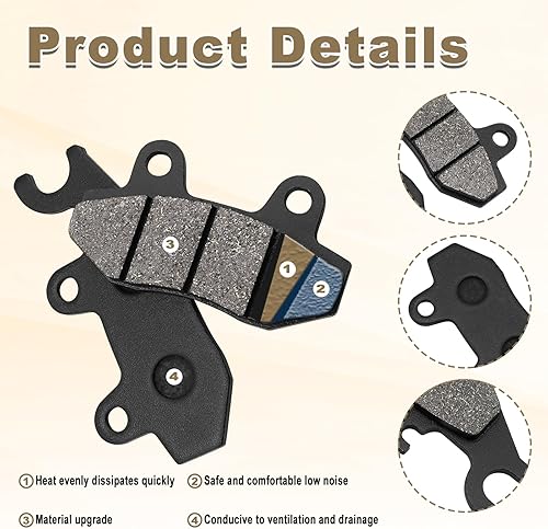 Miniatura 2 de ZICOO Pastillas de Freno Delantero y Trasero para Kawasaki Ninja 250R EX250 Ninja 300 EX300 para Kawasaki Brute Force 750 4x4i KVF750 KL650 KLR650