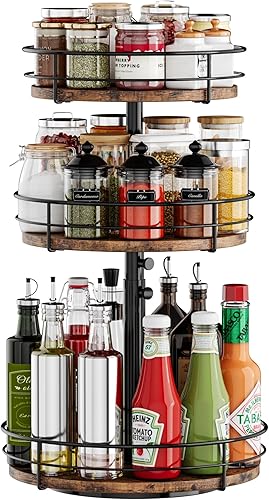 Miniatura 16 de Lazy Susan - Organizador giratorio grande de 13 pulgadas para especias Lazy Susan para mesa de comedor, gabinete, encimera, despensa, armario de