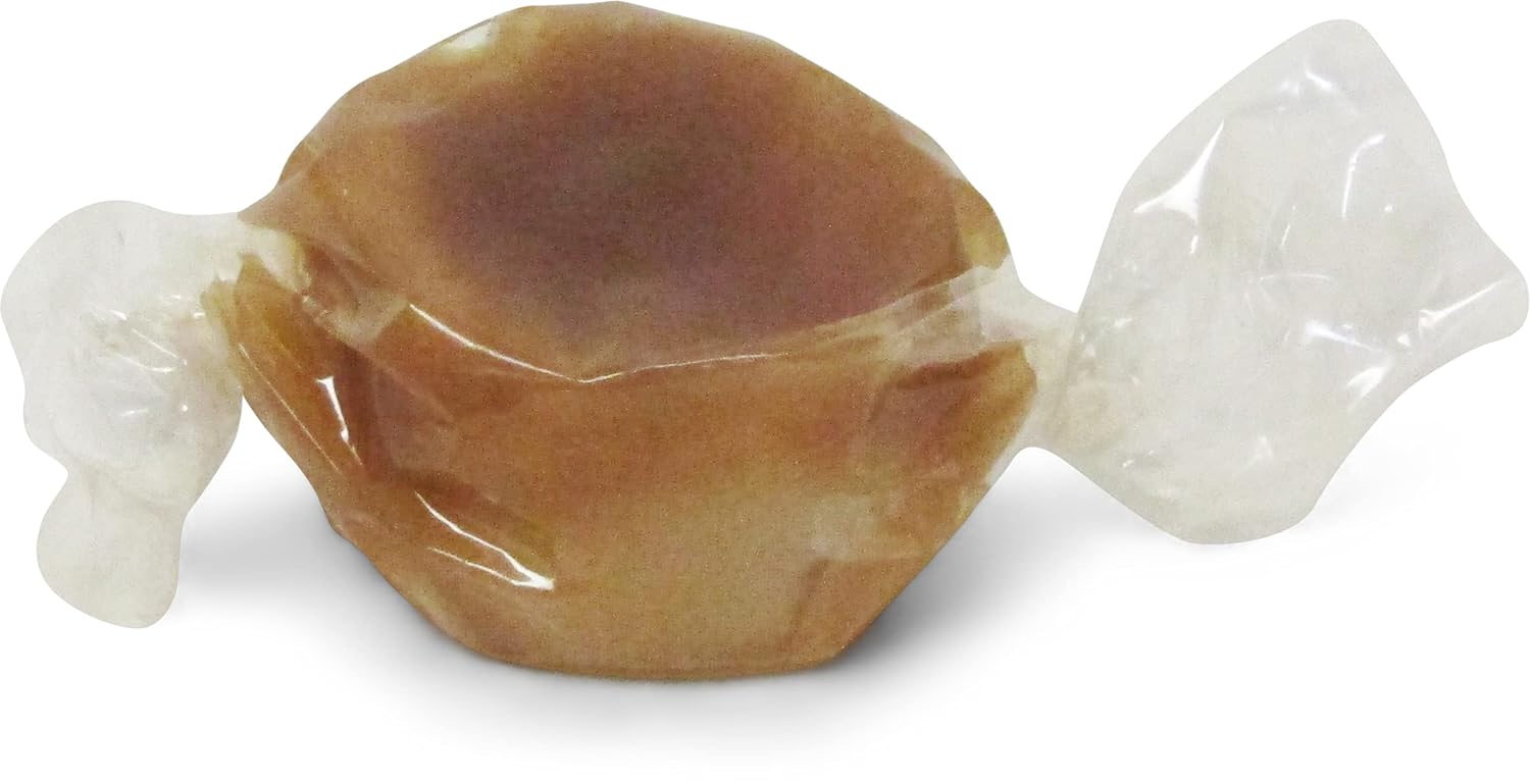 Gourmet Butterscotch Caramel by Its Delish – 18 OZ Jumbo Container Jar – Individually Wrapped Handcrafted Soft Brown Candy – Delicious Chewy Snack Treat for Parties at Home or Office, Certified Kosher Dairy - Cholov Yisroel