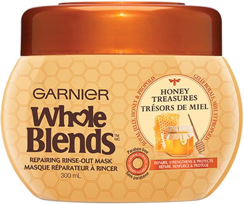 Garnier Whole Blends Repairing Mask Honey Treasures, 10.1 Fluid Ounce