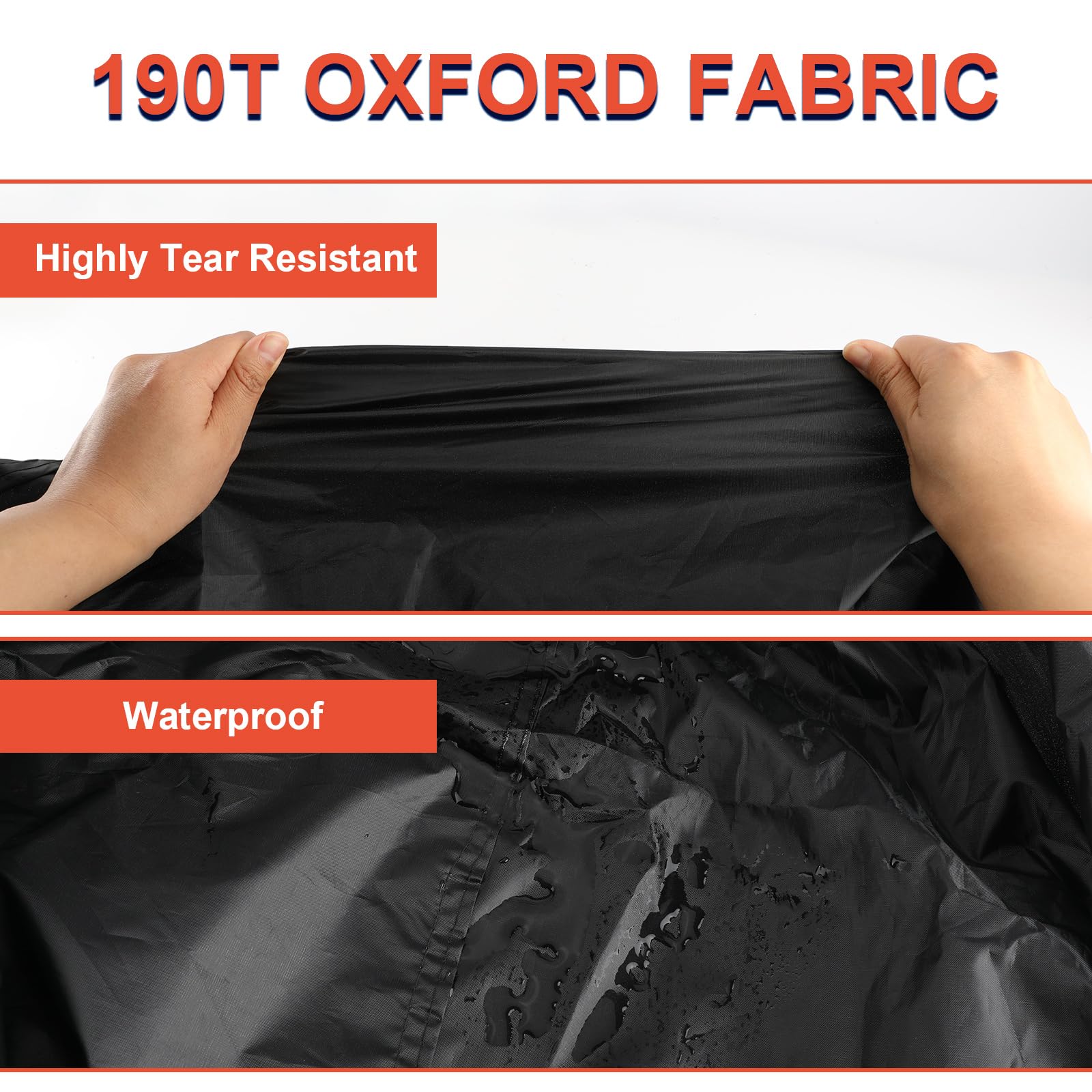 Housse Protection Moto Cymax XXL 245x105x125 Cm - Imperméable Et Antivol Noire