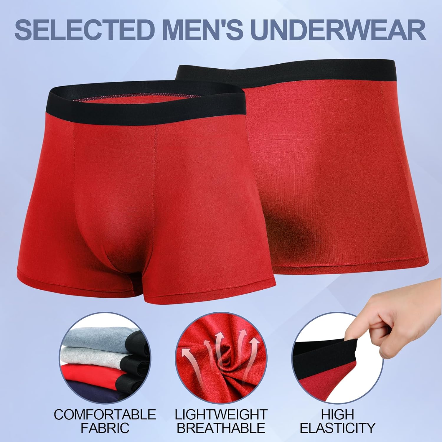 Sophproton 100 Pack Mens Cotton Boxer Briefs Bulk Pack Comfy Breathable Underwear Assorted Colors Sizes Underwear for Shelters Donation Homeless Charity - Image 2