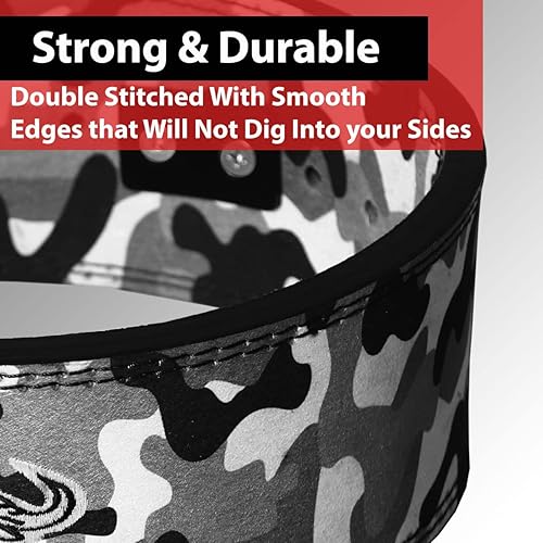 Miniatura 9 de IBRO Cinturón de gimnasio con palanca de levantamiento de pesas Potencia de 0.315 in, 0.394 in o 0.512 in Cinturones de cuero genuino de alta