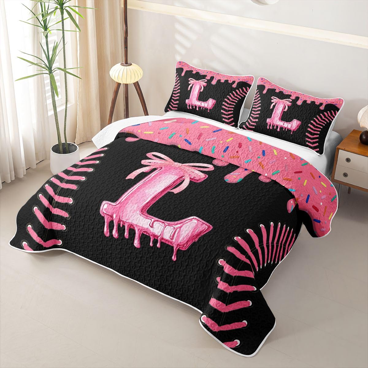 Homewish Eiscreme Tropfen Bettüberwurf 170x210cm
