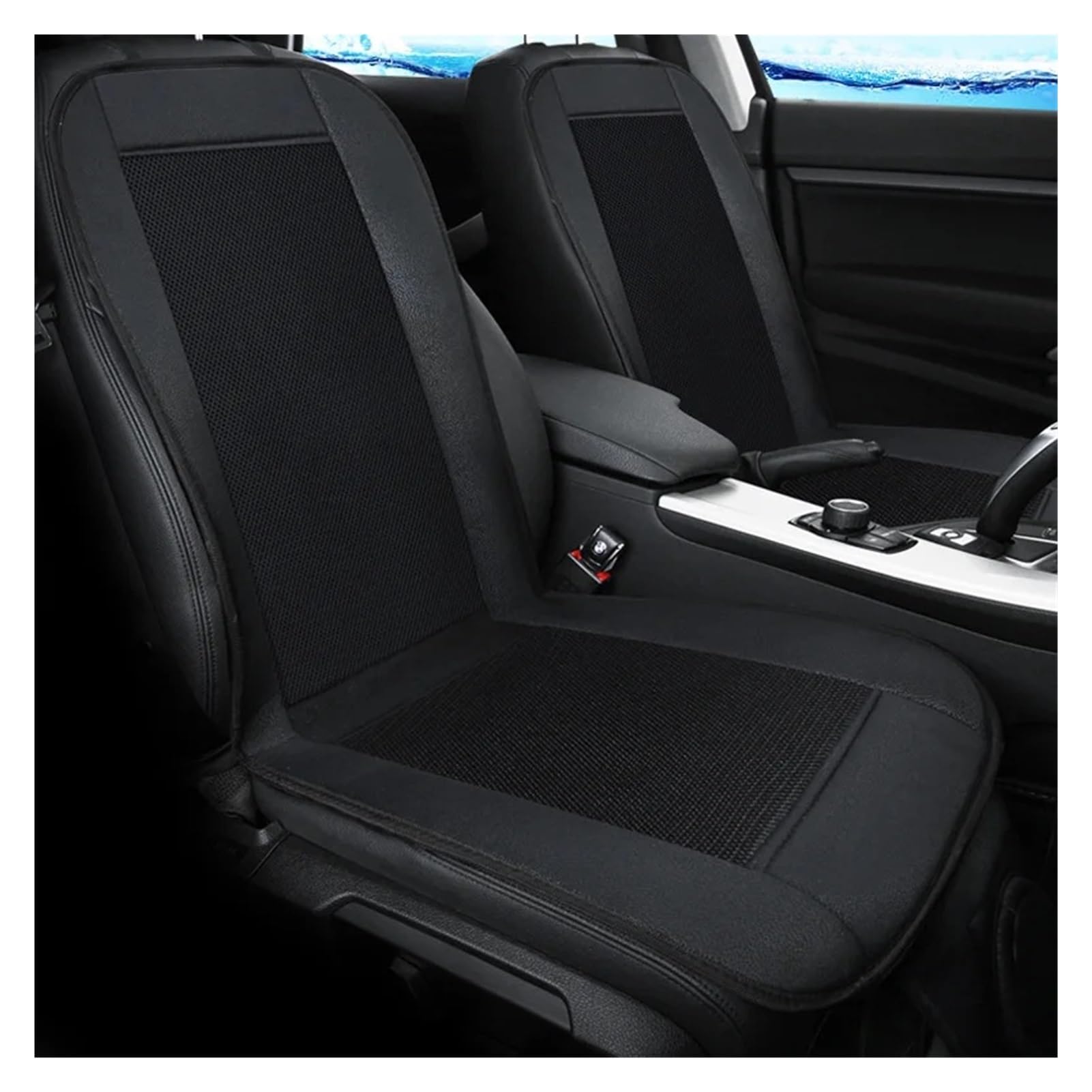 Hviyroi car seat cushion 12V 8Fan 3D Spacer Car Summer Cool Ventilated Seat Cushion(1pcs Black)