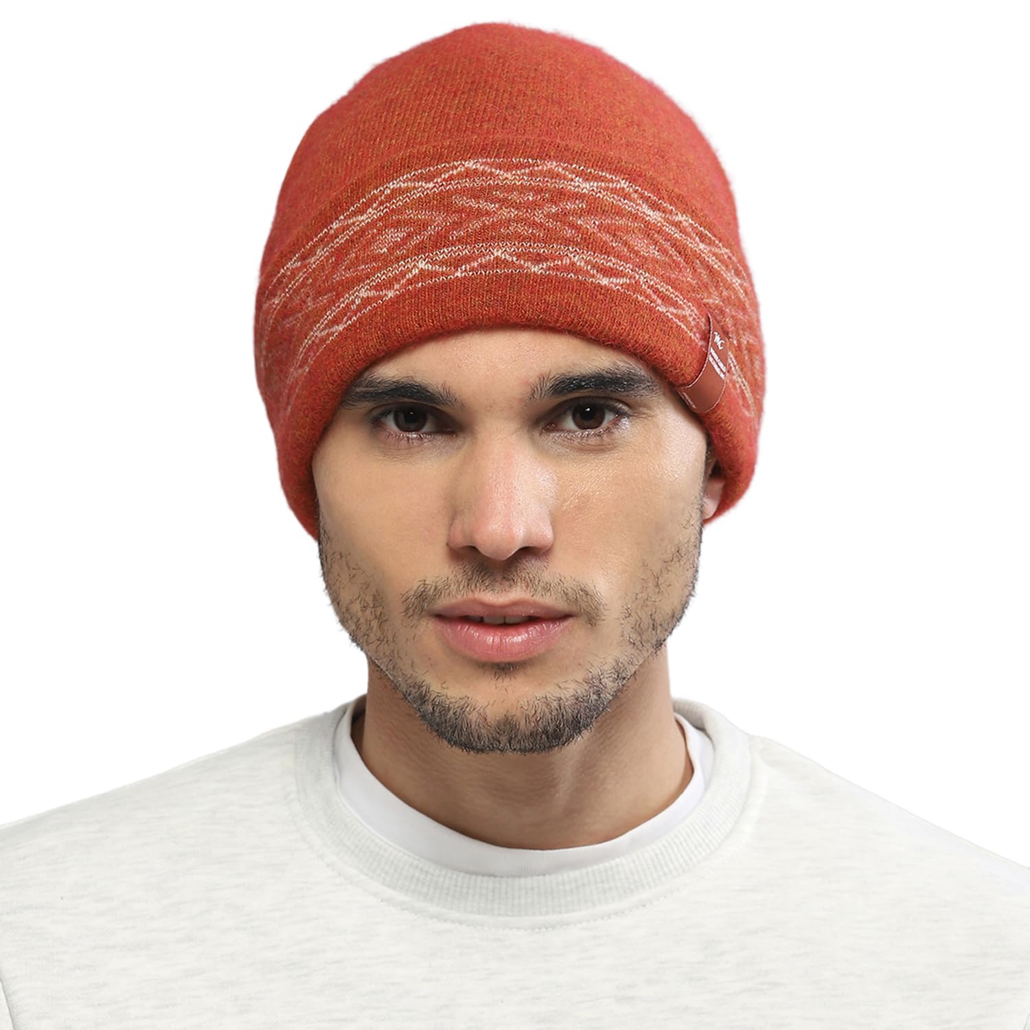 Mens Regular Fit Printed Cap | Soft Knitted Beanie Cap Soft Lightweight & Warm | Warm Woollen Beanie Hat for Men (Pack of 1)-image-17