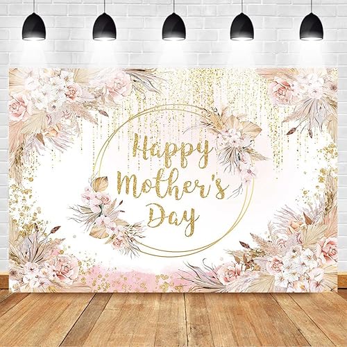 Miniatura 2 de Mocsicka Telón de fondo floral bohemio para el día de la madre, flores bohemias, feliz día de la madre, fiesta de fotografía, fondo floral con