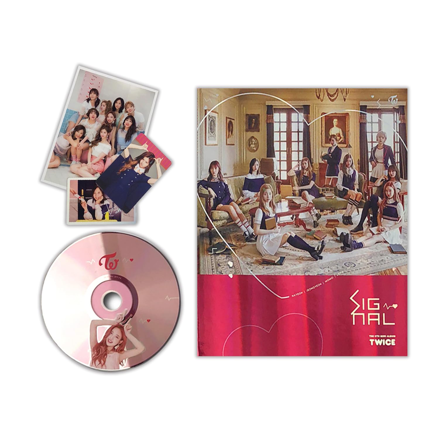 Jyp Ent. Pink Twice - 4Th Mini Album [Signal] (A Ver.) Cd + Photobook + Photocard + Special Photocard + Photo + 2 Pin Button Badges