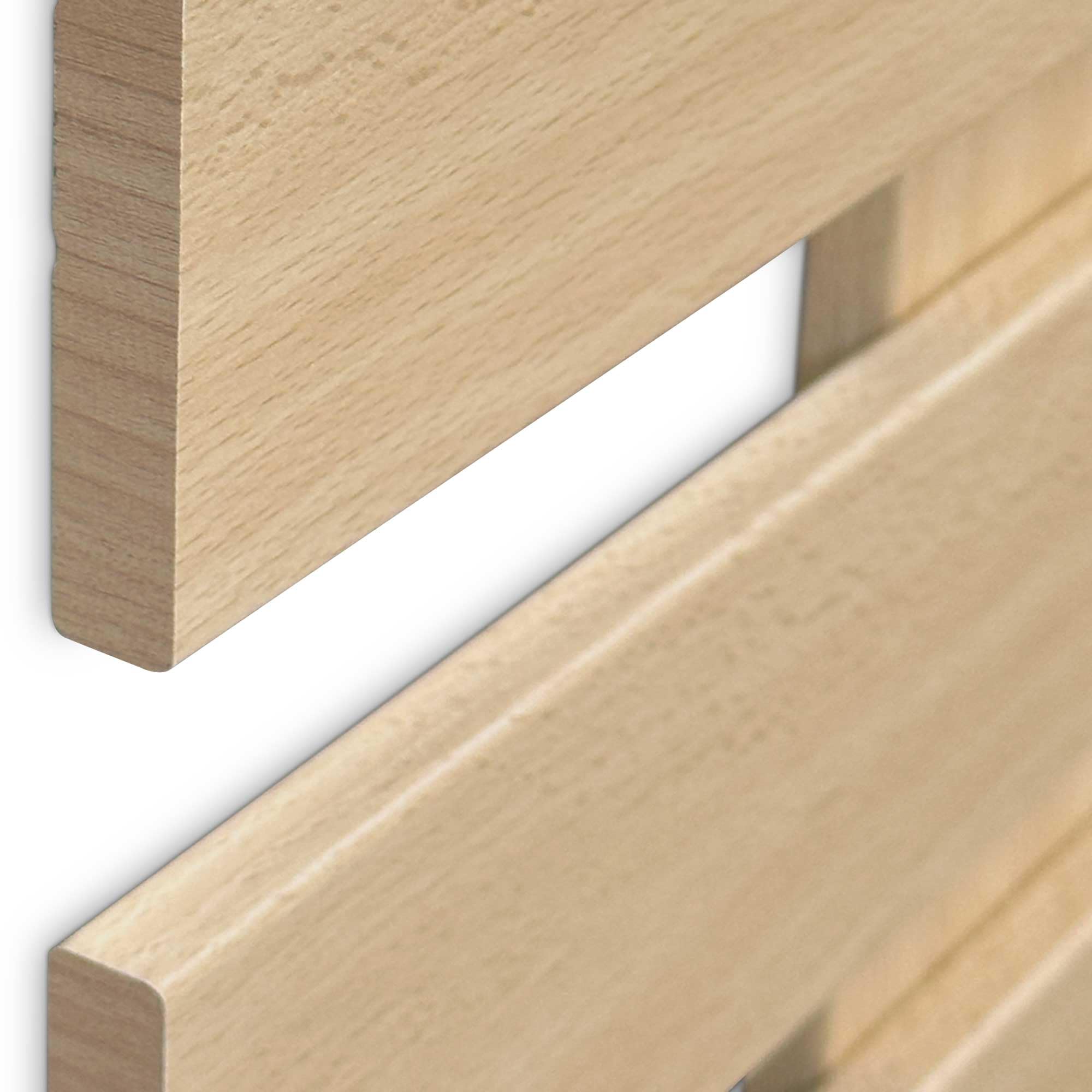 DHOME Cabecero de Madera Horizontal 4 DM Reciclado Estilo Palet Dormitorio Cama Moderno Herrajes incluidos (Madera Natural, 140cm)