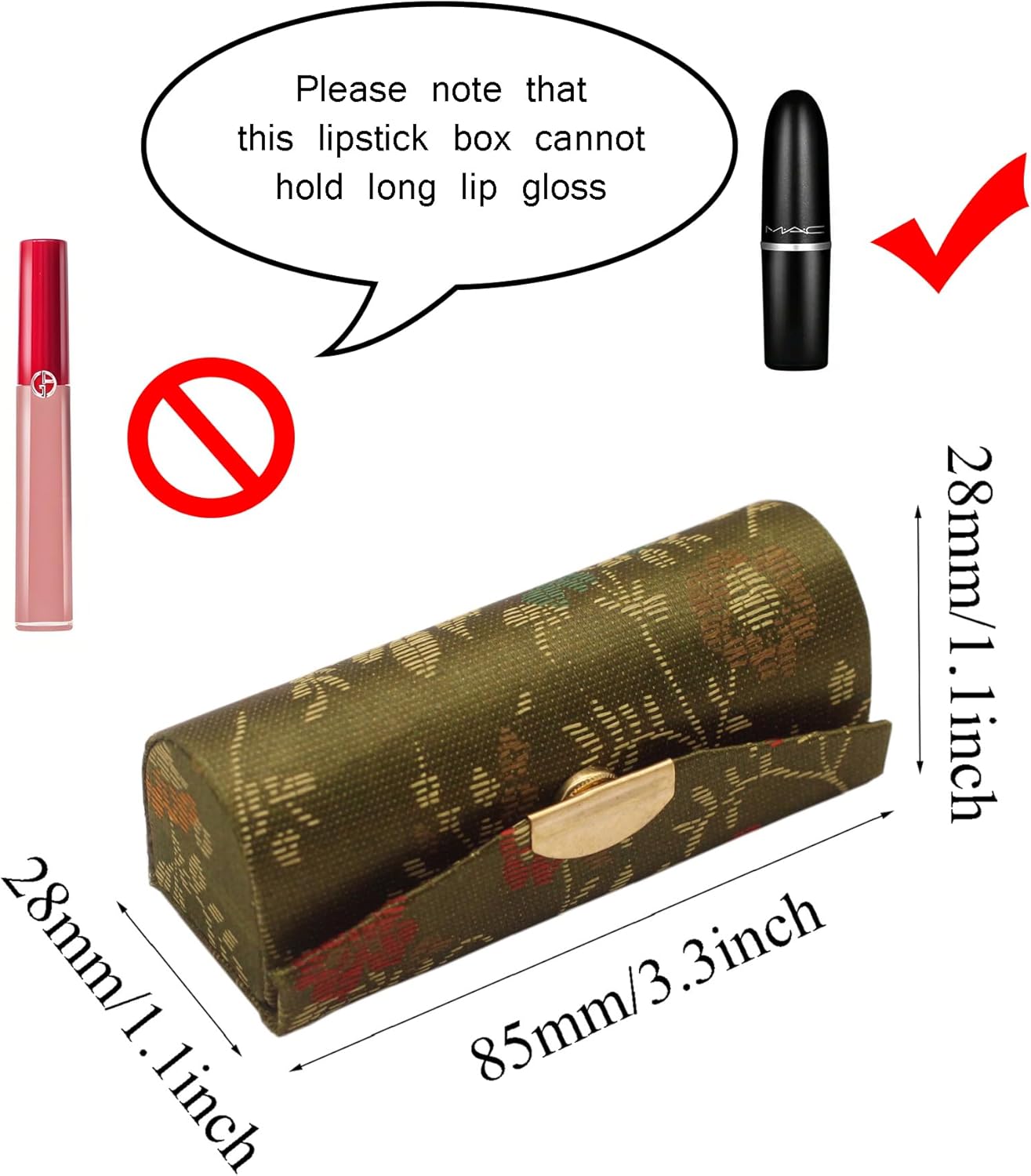 MIAO JIN 12PCS Lipstick Case with Mirror Bulk, Small Lipstick Holder for Purse, Storage Box Mini Floral Jewelry Cosmetic Case (Random Color) - Image 3