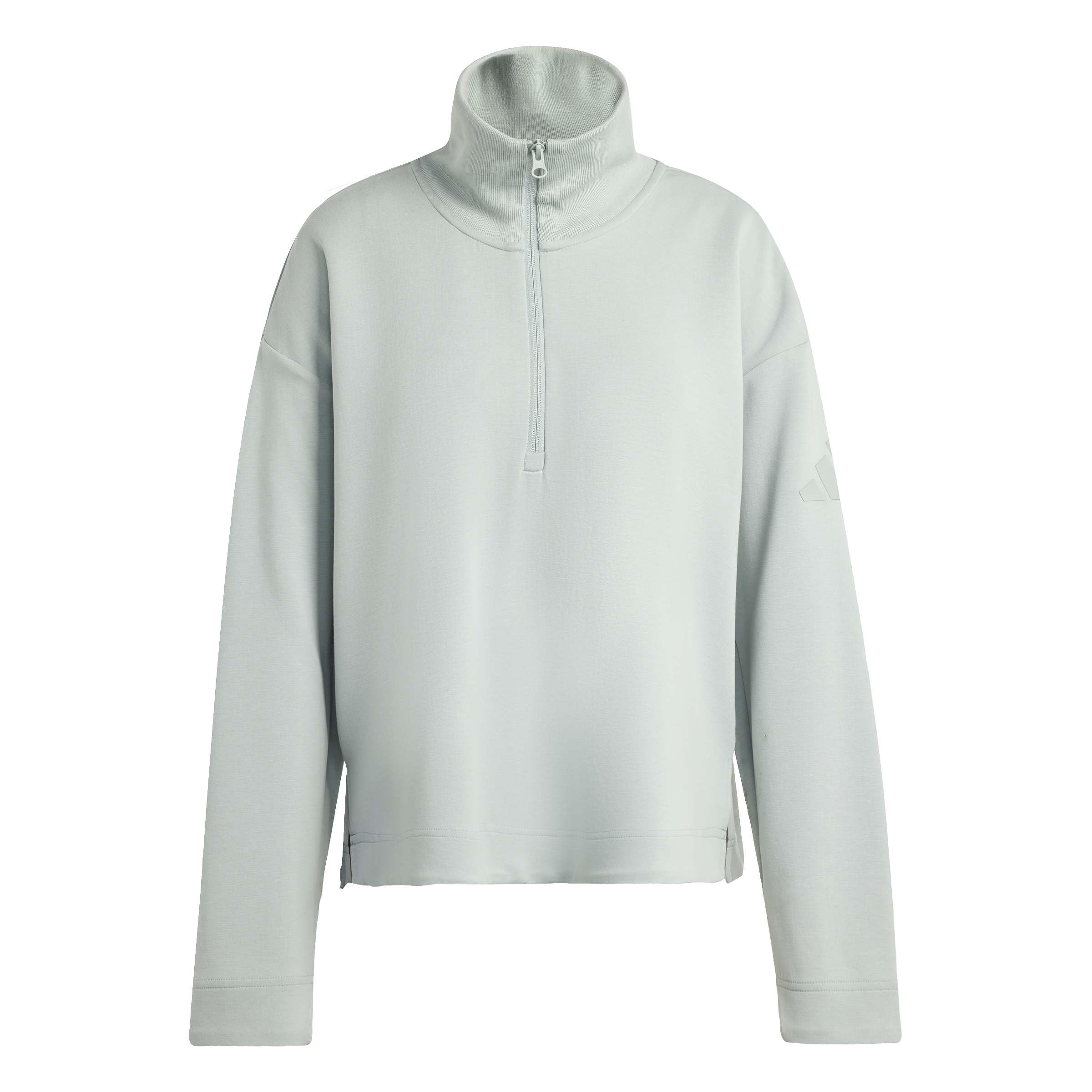 adidas Women's SOFT LUX QUARTER-ZIP, Wonder Sage, M