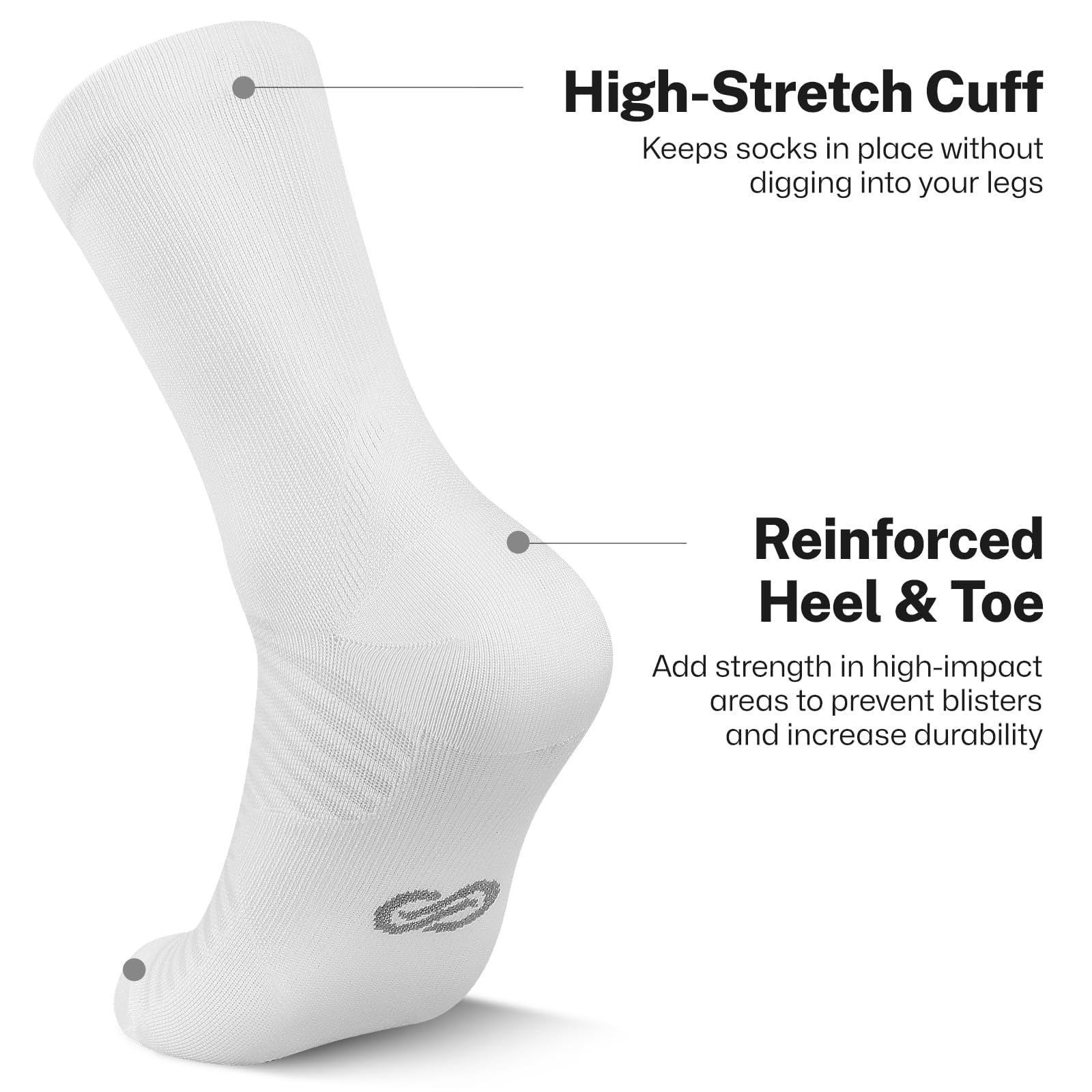 Calcetines atléticos para hombres y mujeres (6 pares), calcetines de compresión para correr, ciclismo, golf, trabajo