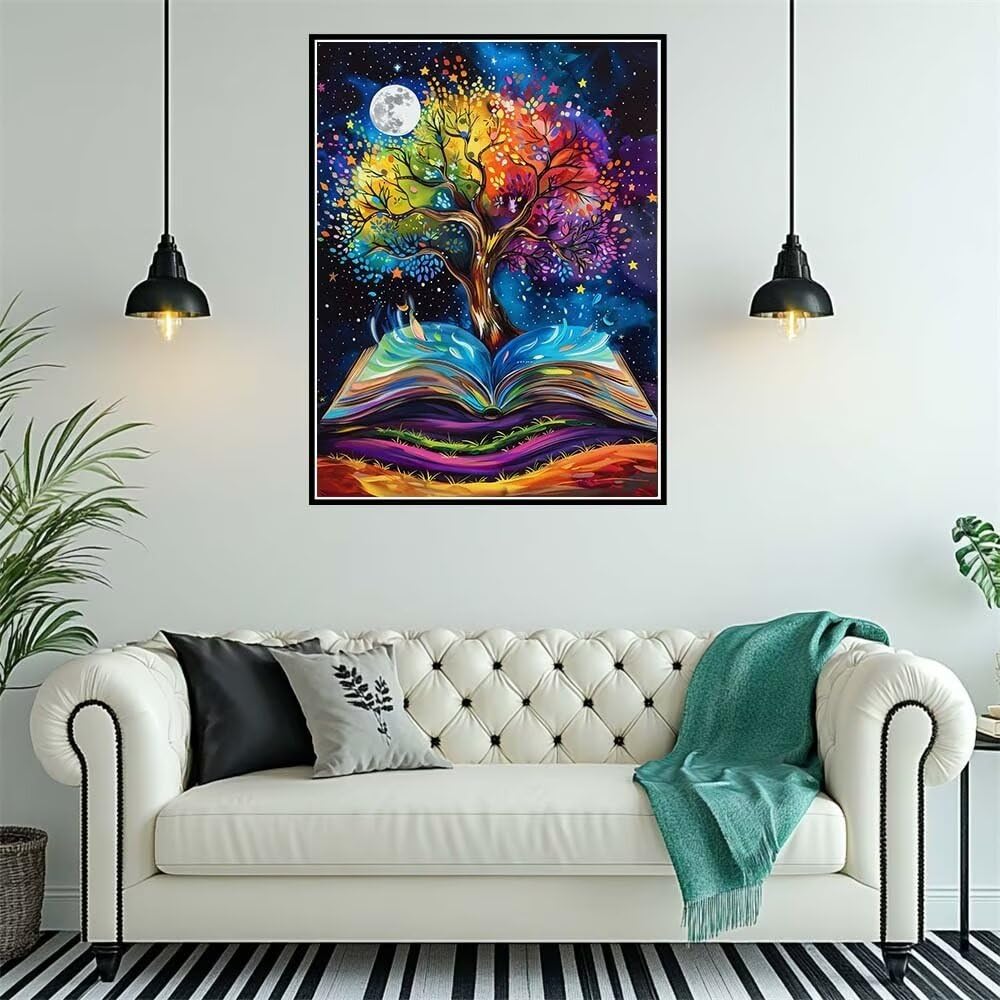 Regalo Creativo Natale Compleanno Kit Pittura Con Numeri Albero Della Vita  - Dipingi Per Adulti Principianti Con Colori Acrilici Kit Pittura Numeri, image size:1000x1000