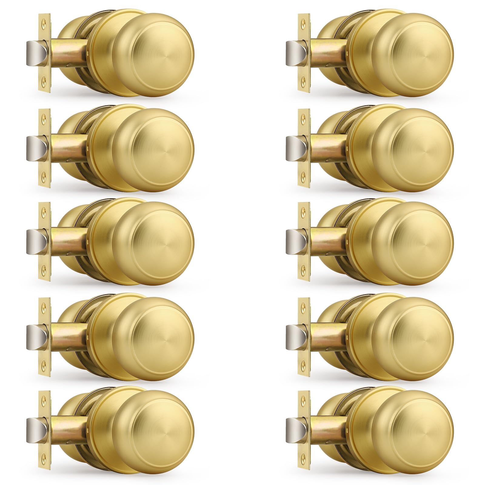Probrico Matte Black Door Knobs - 10 Pack -19