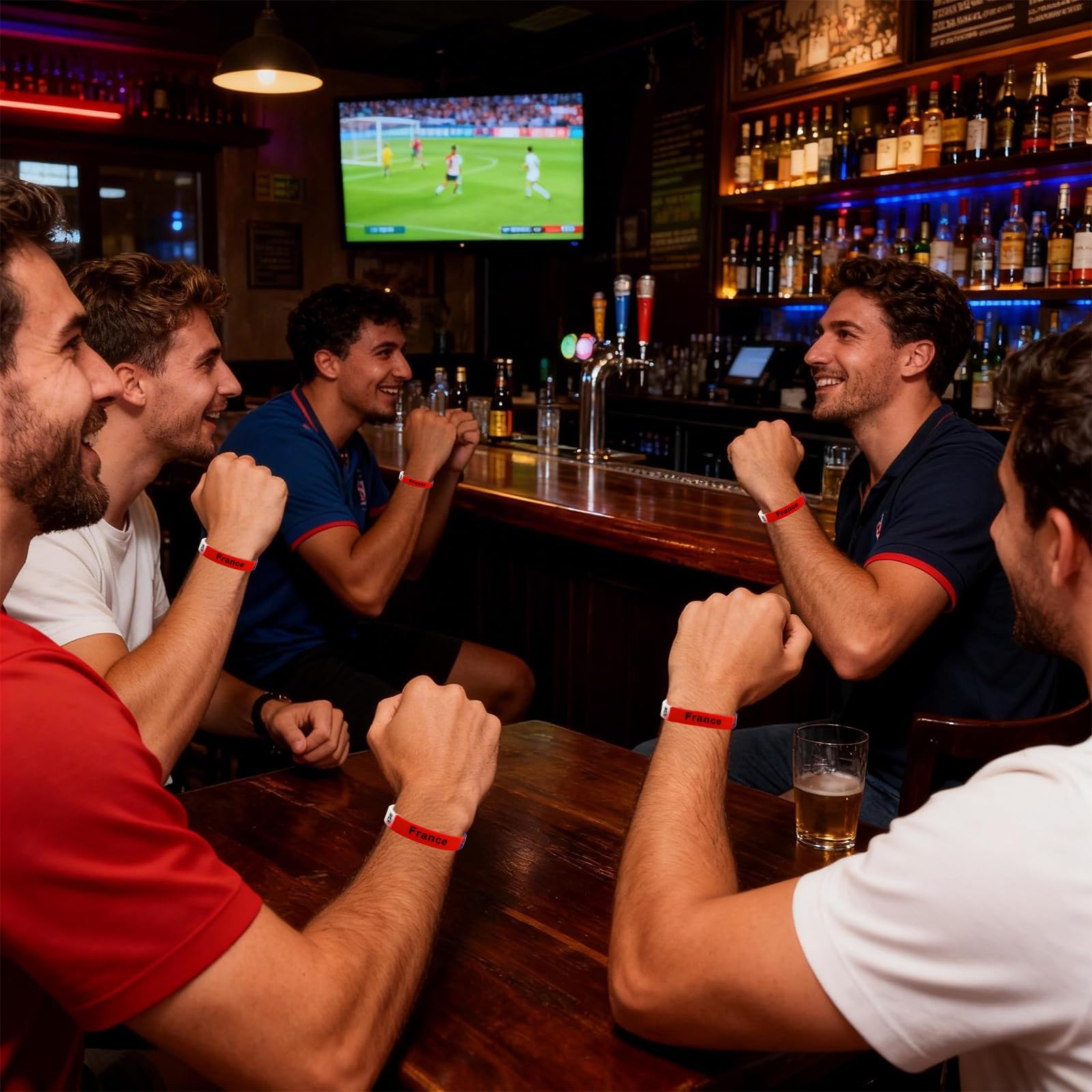 Bracelet france lot 10 bracelet bleu blanc rouge silicone élastique supporter France accessoires fan sport coupe football rugby unisexe idée cadeau fête nationale événement