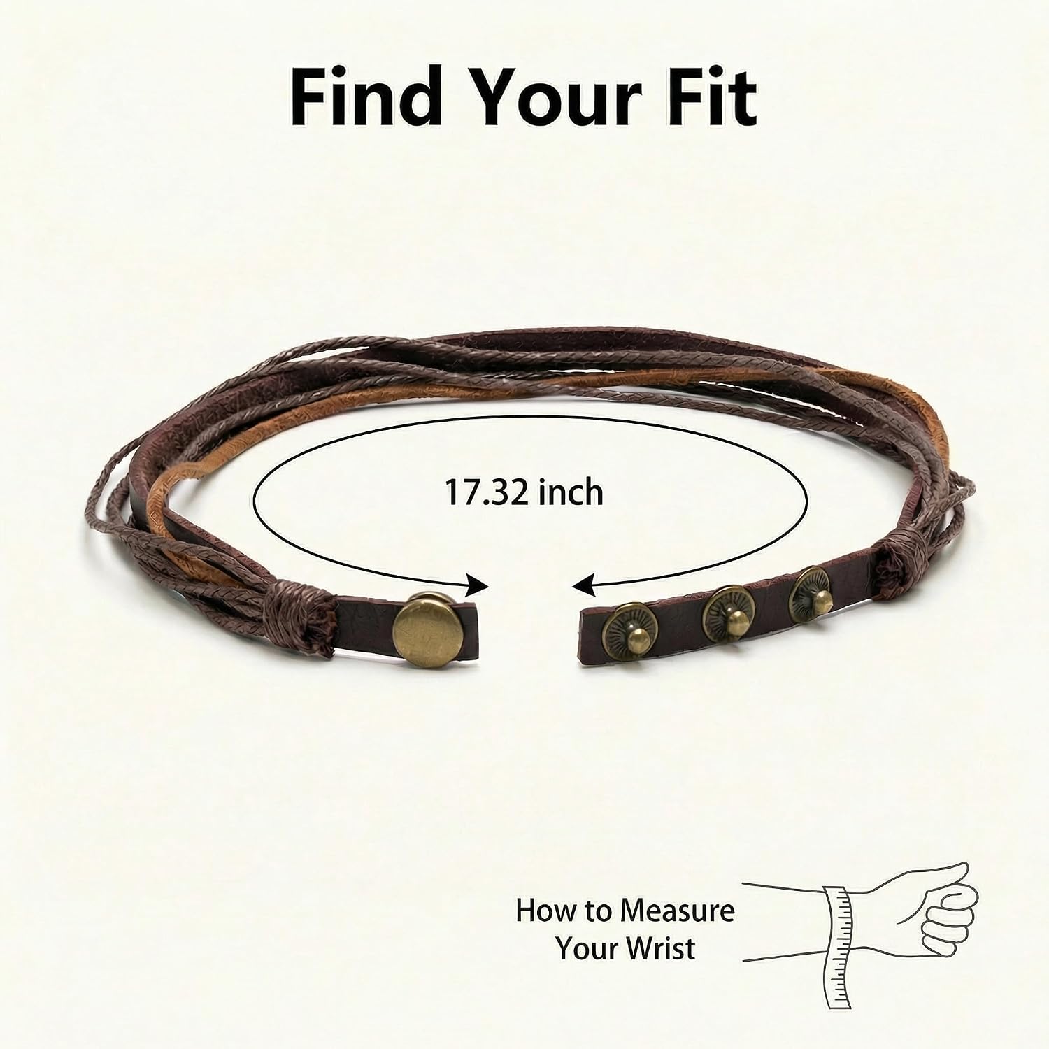 Leather Bracelet for Women and Men Handmade Vintage Adjustable Wrap Wrist Layered Fashion Accessory Unique Durable Stylish Everyday Unisex