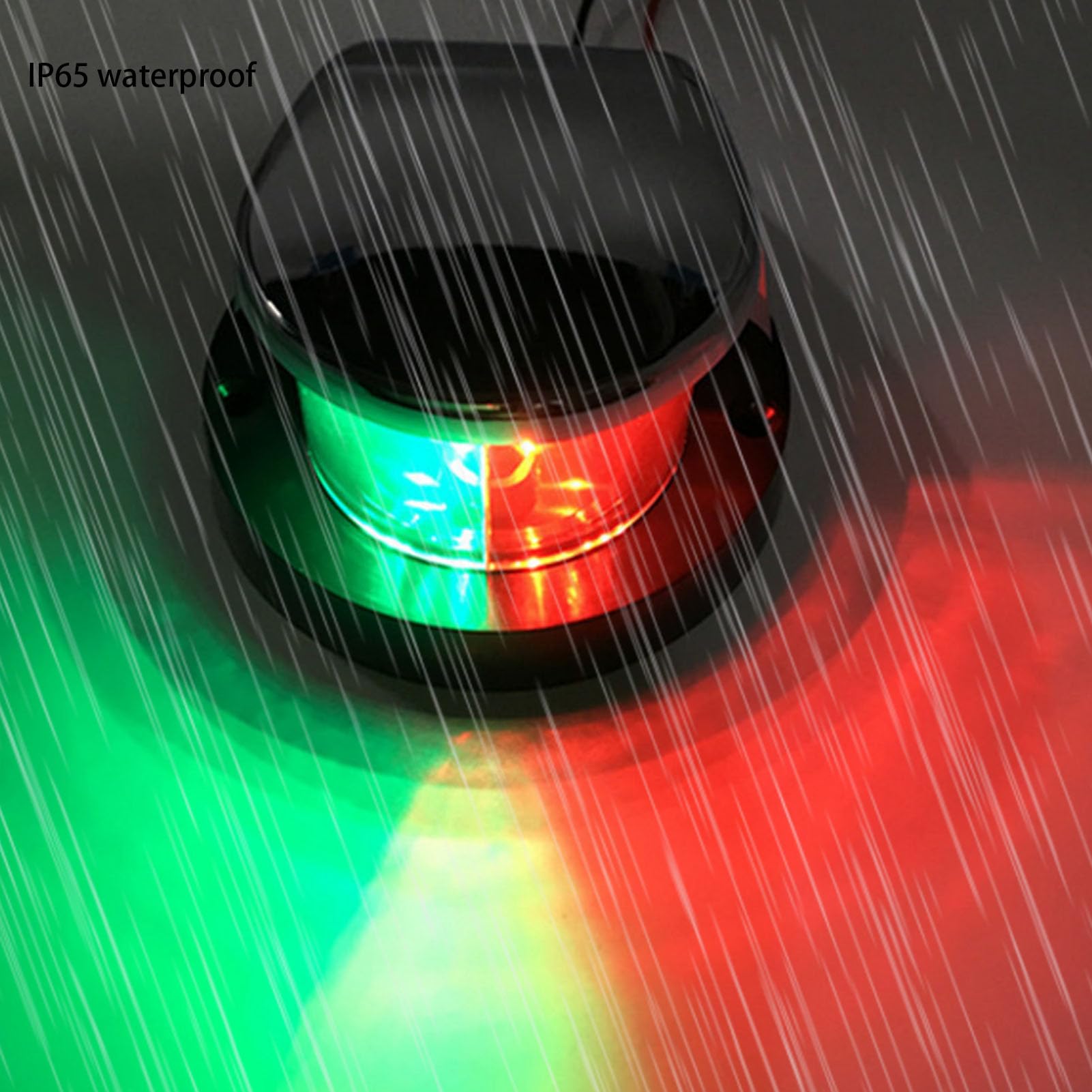 Garosa Luce di Navigazione a Prua per Barca LED Rosso Verde Copertura in Lega di Zinco per Pontone Skiff Piccole Imbarcazioni DC12V 2NM Visibilità IP65 Impermeabile