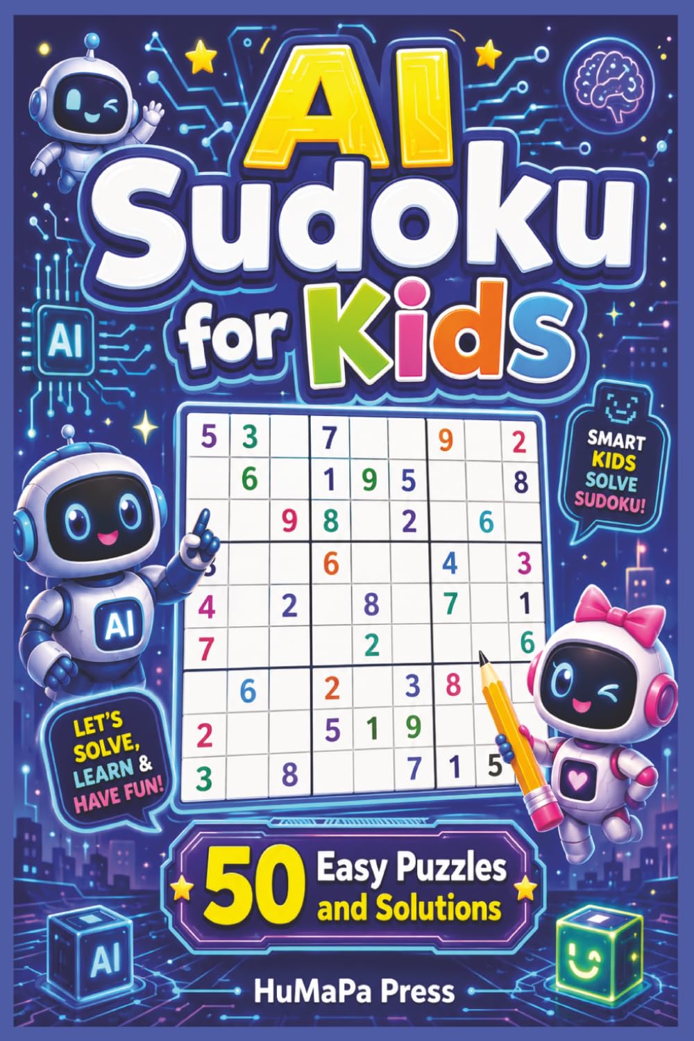 AI Sudoku for Kids: 50 Easy Puzzles and Solutions