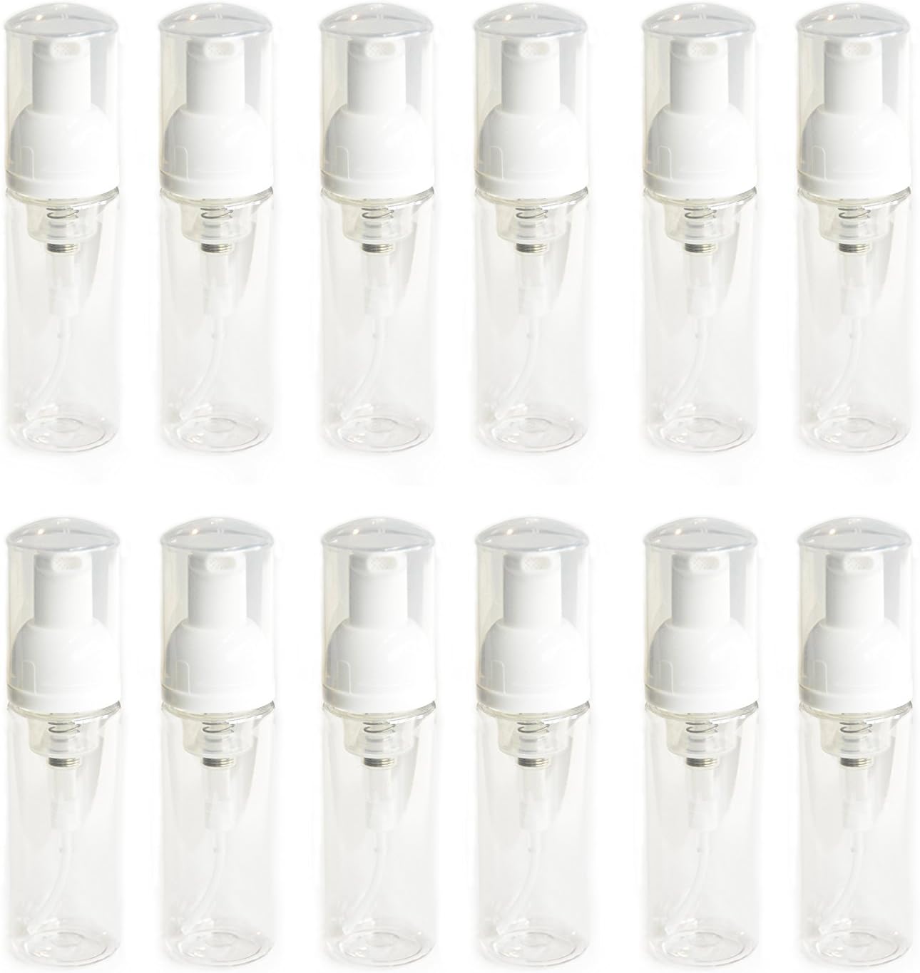 Everything4Oils 50ml Clear Plastic Foamer Bottle BPA Free 1.69oz (12 Pack)