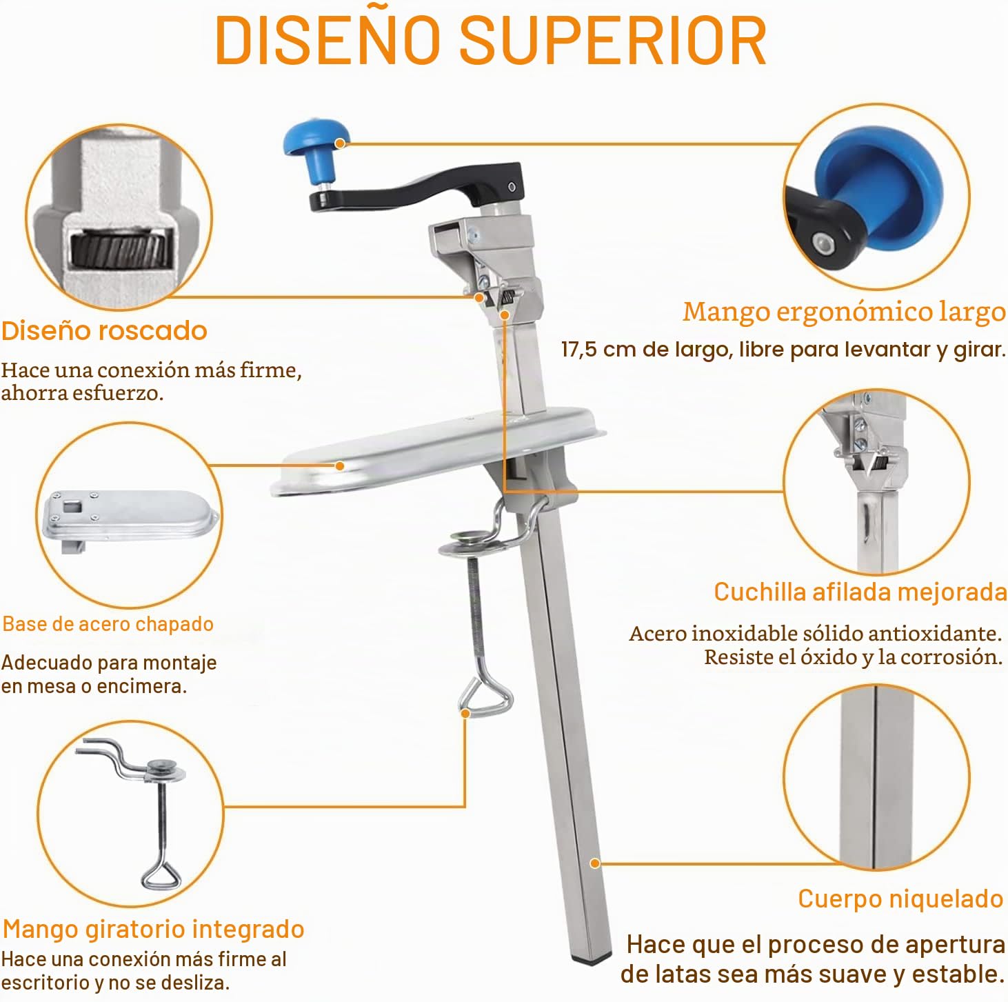 Abrelatas de Mesa Commercial #10 Compatibles con Edlundd Old Reliable