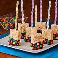 Vista 6 de 25 palitos de papel brillantes para tartas, palitos de piruleta con diamantes de imitación con brillantina, soporte para dulces para chocolate