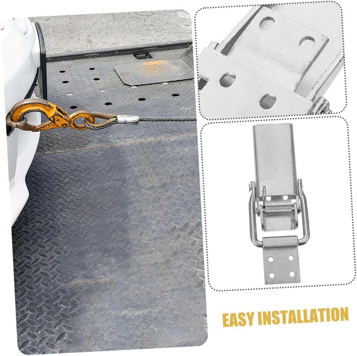 IMIKEYA 2pcs Heavy Duty Trailer Gate Spring Lock Universal Cargo Trailer Door Latch Sturdy Replacement Hardware for and Trucks