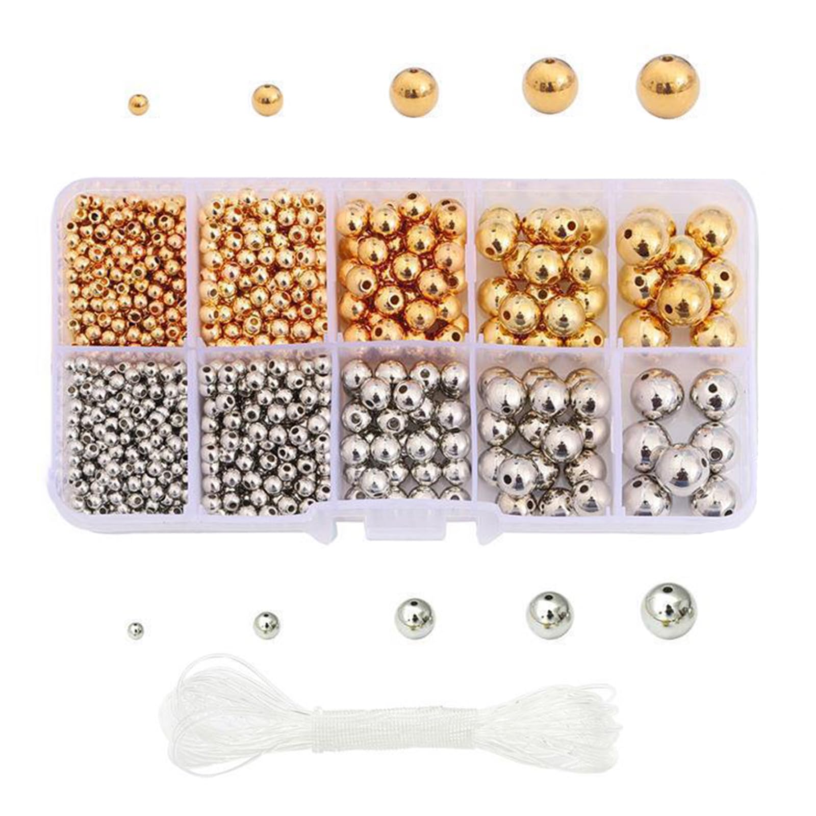 Carotoe E Caroto Resin Beads With Hol Round Spacer Beads Letter Craft Jewelry Making Supplies Gold Round Spacer