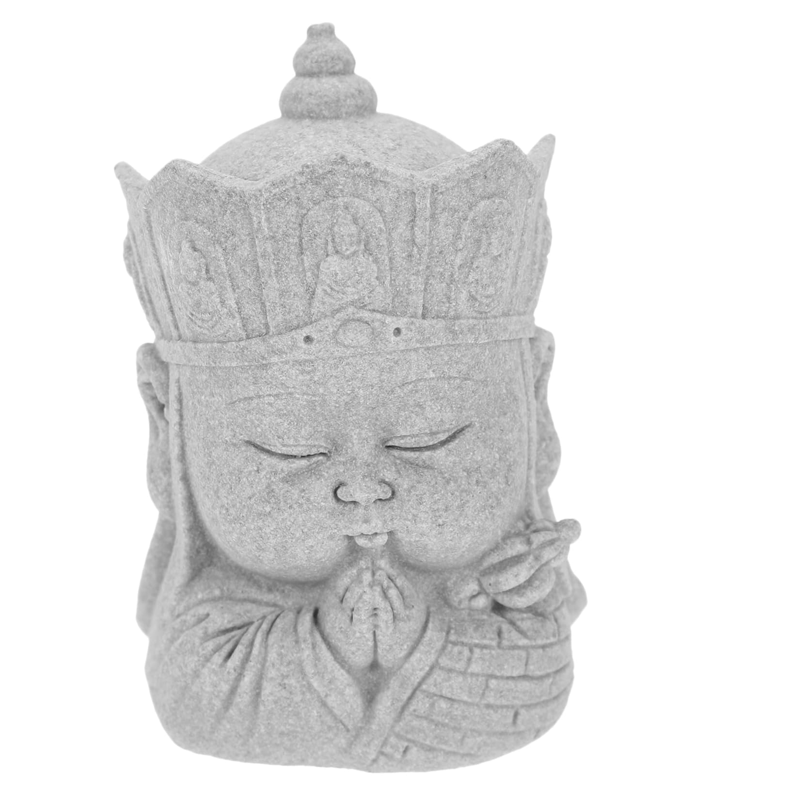 BESPORTBLE 3piezas Estatua De Buda para Acuario Escultura De Arenisca Decorativa Adorno para Jardín y Hogar Miniatura De para Peceras y Espacios Interiores