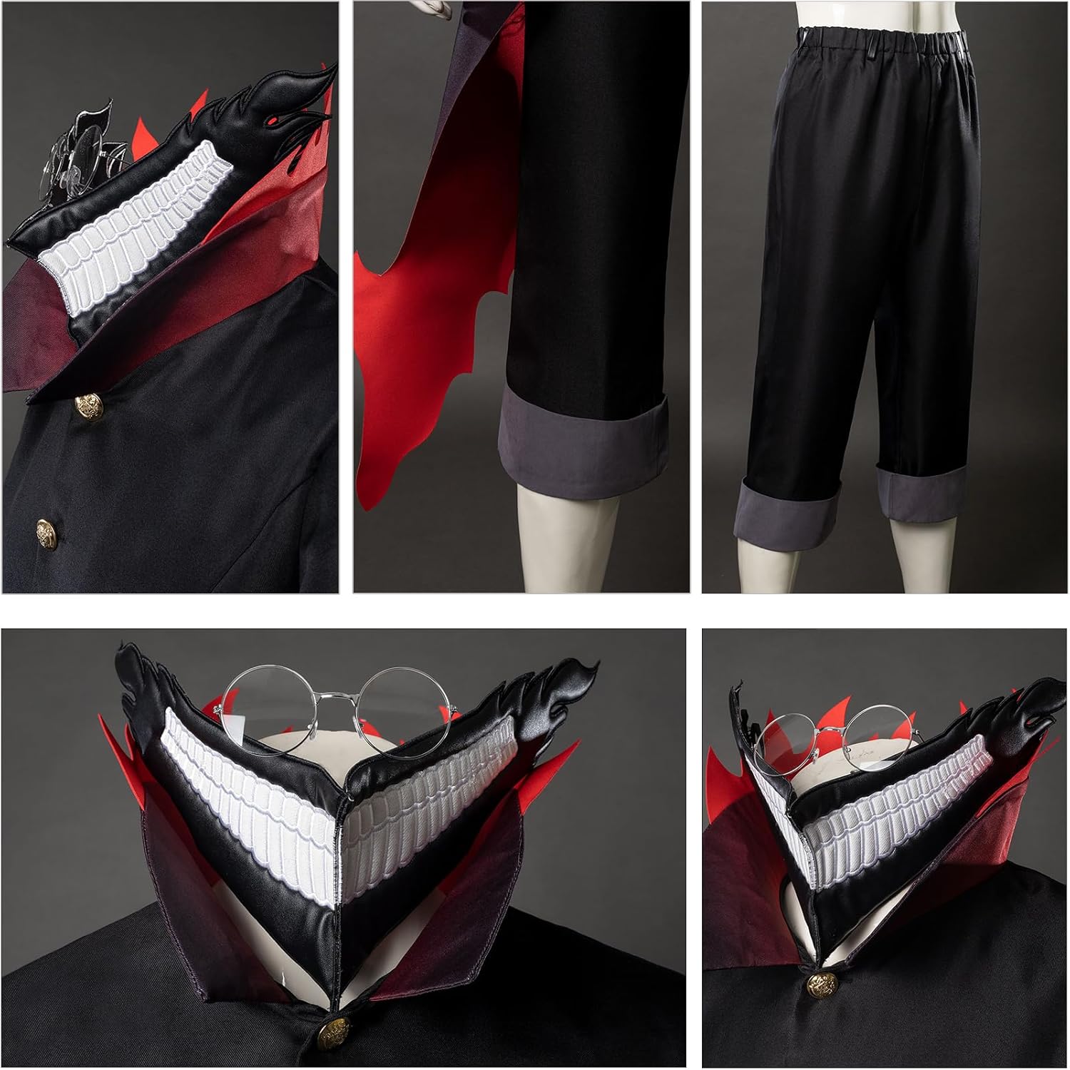 Cosfun Mens Anime Okarun Cosplay Costume with Mask Full Outfits for Halloween - Image 4