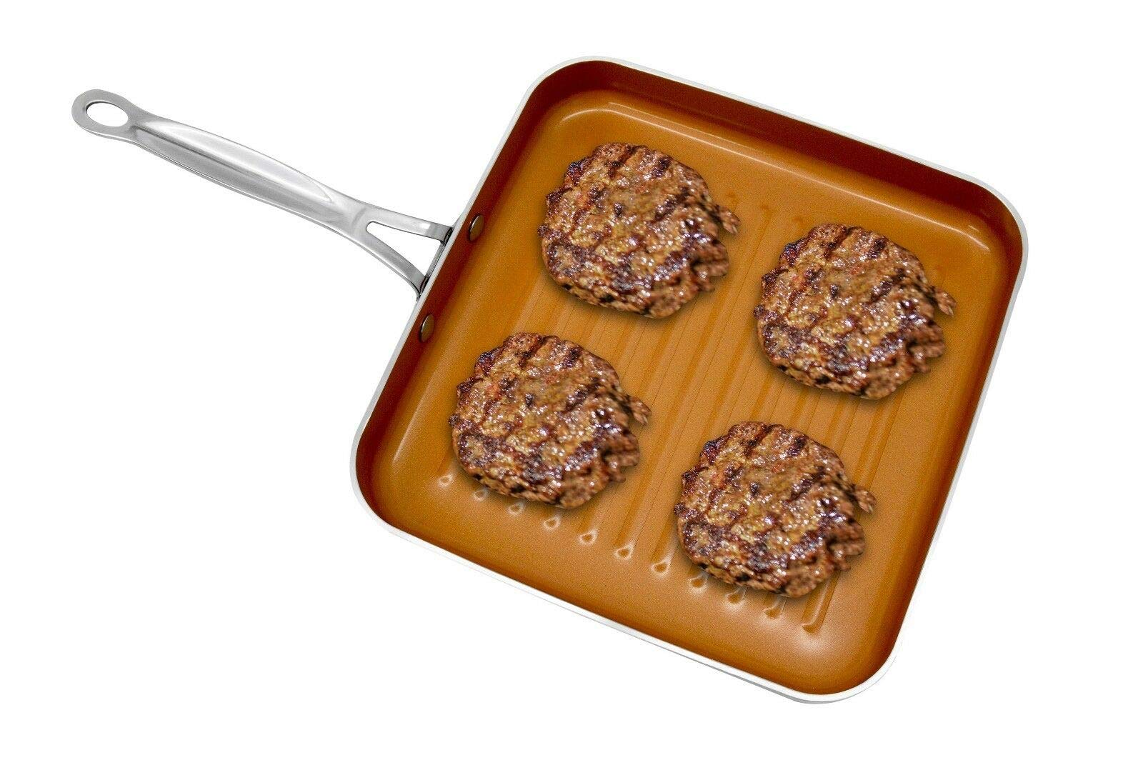 Gotham Steel Grill Pan 10 Square Aluminum Grill Pan Desertcart