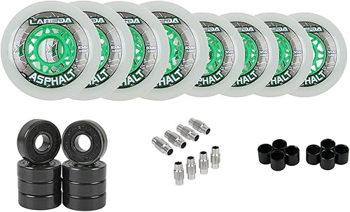 Miniatura 4 de Labeda Gripper Asphalt Ruedas de hockey en línea al aire libre con rodamientos de cerámica