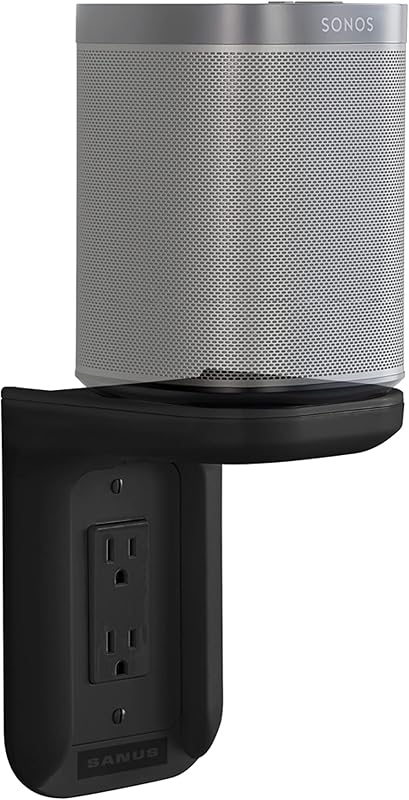 Outlet Shelf - Holds Any Device Up to 10lbs & Installs in Seconds - Includes Standard & Decora Style Outlet Covers & Integrated Cable Management Channel - Works for Sonos & Smart Home Speakers