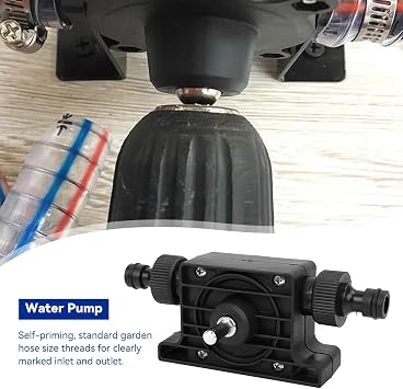 Electric Drill Pump, Self-Priming Hand Electric Drill Water Pump Diesels Oil Fluid Water Mini Hand Transfer Pump Driven DC Pump
