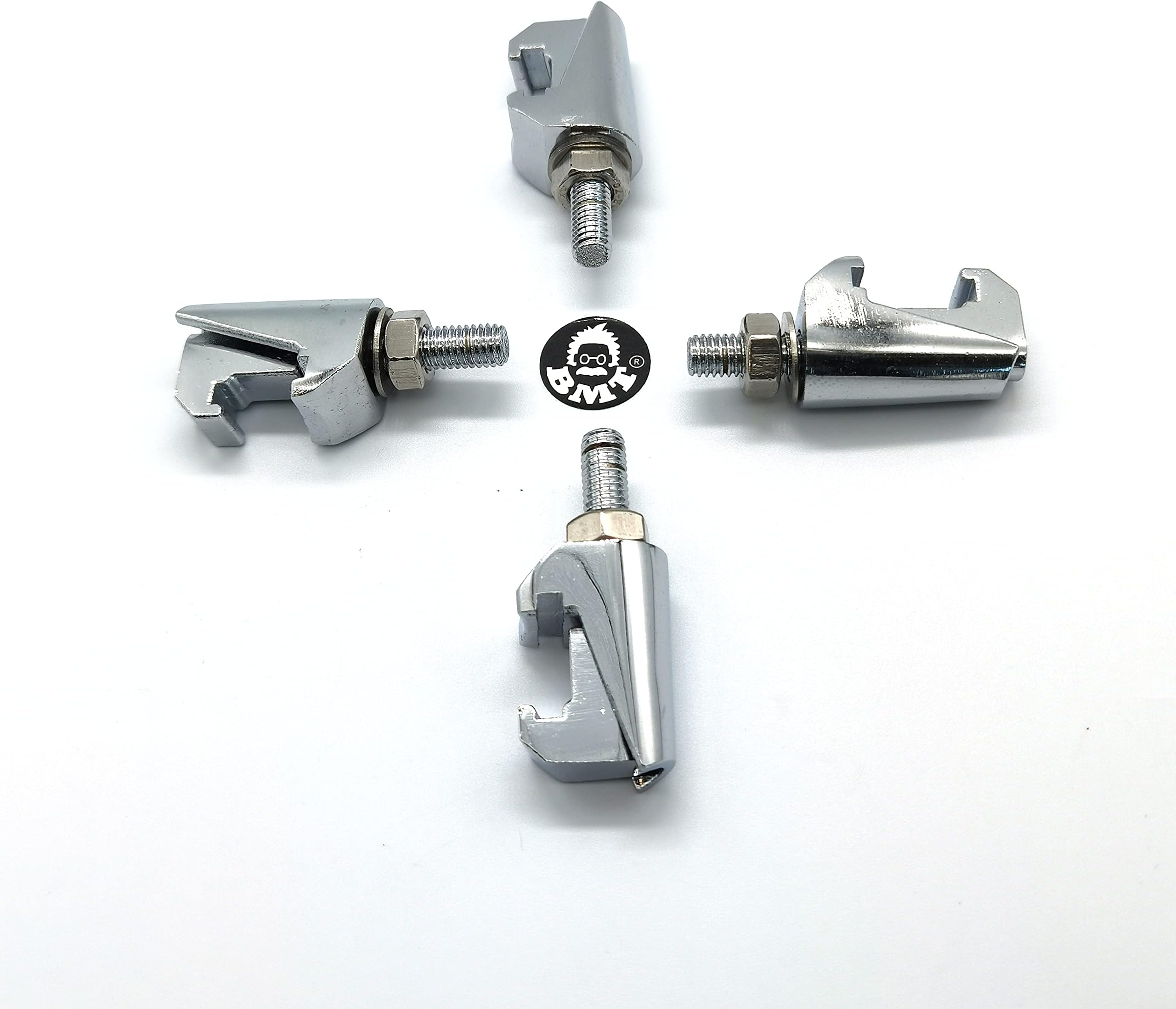 Double Claw Clamp for ISO-LF ISO-K 63 80 100 125 160 200 250 Flange, M8 Bolt, Made of Stainless Steel (M8, Pack of 4)